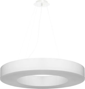 Sollux Lighting L&aacute;mpara de ara&ntilde;a blanco tela, pvc, acero alt. 102 cm