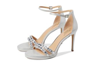Badgley Mischka Hustle Womens Sandals Silver Metallic : 9.5 M, Leather