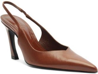 Schutz Lexi Pointed Toe Slingback Pump in Warm Toffee at Nordstrom, Size 10.5