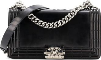 Chanel Reverso Boy Flap Bag Glazed Calfskin Old Medium crossbody bag - Zwart
