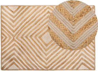 Beliani Rug PIRLI Beige 140 x 200 cm Jute