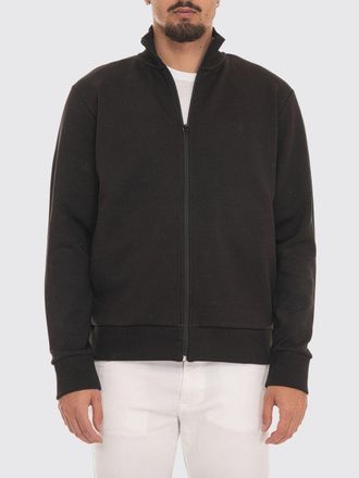 HUGO BOSS Felpa dolcevita in cotone con chiusura a zip e polsini elasticizzati