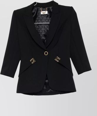 Elisabetta Franchi single-breasted cutout v-neck blazer