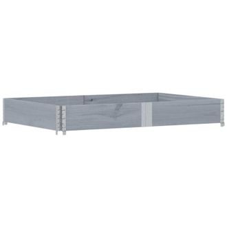 vidaXL Vidaxl - Jardinera De Madera Maciza De Pino Gris 150x100 Cm