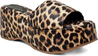 Shushop Ivy Platform Slide Sandal in Leopard Print at Nordstrom, Size 6.5
