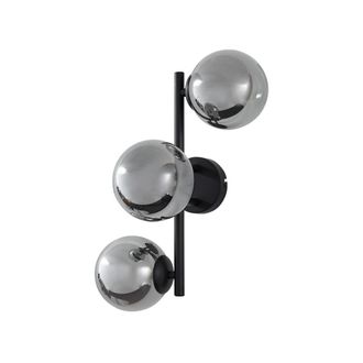 Lindby L&aacute;mpara de pared de Vidrio Negro