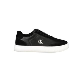 Calvin Klein Sneakers, male, Black, Size: 12 US Black Leather Men Sneaker