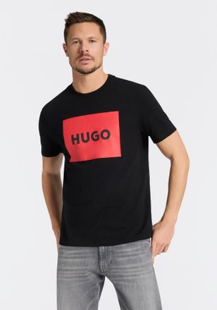 HUGO BOSS T-Shirt HUGO Dulive, Herren, Gr. XXL, schwarz001, Single Jersey, Obermaterial: 100% Baumwolle, unifarben, regular fit normal, Rundhals, abgesteppte Ka