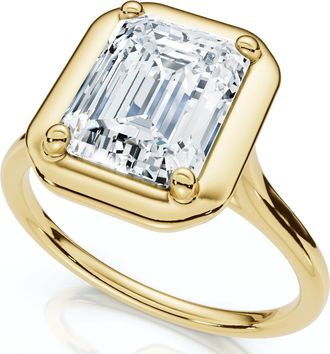 Pompeii3 Certified 2Ct Emerald Cut Adriana Diamond Engagement Ring 14k Gold Lab Grown