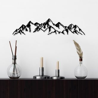 Dmora Cuadro Moniga, Estructura De Metal, 62x14h Cm Negro
