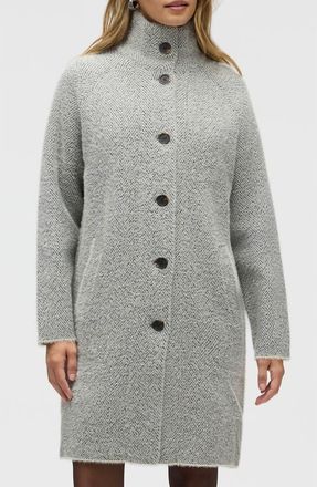 NVLT Patterned Eyelash Sweater Coat in Herringbone at Nordstrom, Size Medium