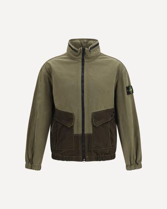Stone Island Outwear Jacket with pockets and zipper details Male XL