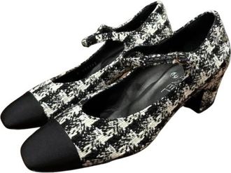 Chanel Tweed Mary Jane Heels Size 39