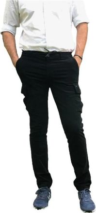 Mason's Cargo Velours Broek - Heren - Slim Fit Broeken - Zwart - L - Broeken