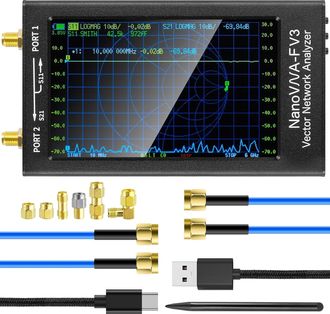 OEM Analizador Avanzado De Redes Vectoriales V3 Wave Meters: Pantalla De 4,3, Rango De Frecuencia De 1 Mhz A 6 Ghz, 801 Puntos De Medici&oacute;n, Reloj En Tiemp