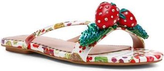 Betsey Johnson Garrik Sandal in White Multi at Nordstrom, Size 10