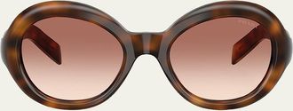 Prada PR D08SU 53MM Round Sunglasses