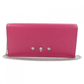 Alexander McQueen Pre-owned Leren Clutch - Dames - Pre-owned - Roze - Maat: ONE Size Leer