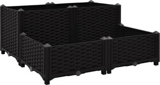 vidaXL Arriate 80x80x38 cm polipropileno Vidaxl