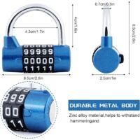 OEM Candado De Combinaci&oacute;n De 5 D&iacute;gitos, Paquete De 2 Candados Para Gimnasio, Candados De Combinaci&oacute;n Reajustables Para Taquillas, Cajas De Herramientas Y
