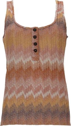 Missoni Snake Motive Metallic Viscose-Blend Blouse