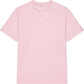 Givenchy Couture Seam Contrasted Stitch T-Shirt - Heren - T-shirts - Roze - S - Katoen - Tops