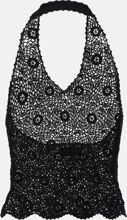 Nili Lotan Top Ventura in cotone crochet