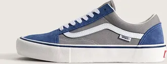 Vans Mens Skate Old Skool Shoes In Blue/grey-White-Black