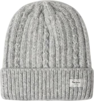 Pepe Jeans London Accessoires, Dames, Grijs, ONE Size, Polyester, Francis Beanie