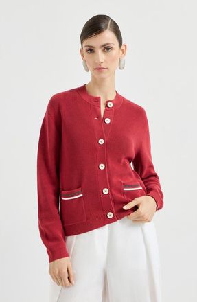 Brunello Cucinelli Cotton cardigan in Ruby at Nordstrom, Size Xx-Small Eu