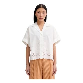 Marc O'Polo Overhemden, Dames, Wit, S, Katoen, Shirts > Shirts