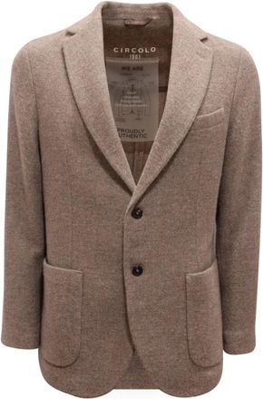 Circolo 1901 Wol Kasjmier Jas Ongevoerd Model Cn 4606 - Heren - Blazers - Beige - M - Wol - Jassen