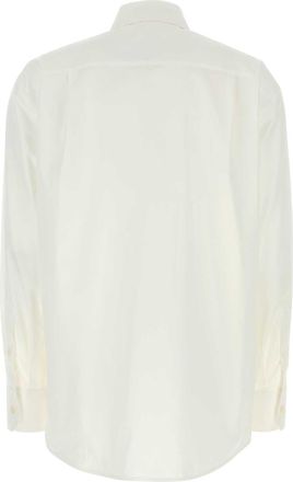 Dolce & Gabbana Bianco Ottico Exterior: Cotton Camicie Shirt