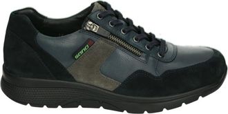 Mephisto Sano Amory Velsport - Heren - Sneakers - Blauw - 43 1/2 EU - Leer - Schoenen