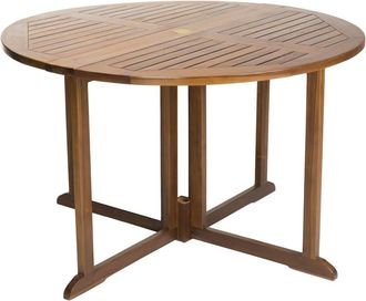 Macabane Mesa de jard&iacute;n plegable 4/5 personas de madera de teca aceitada