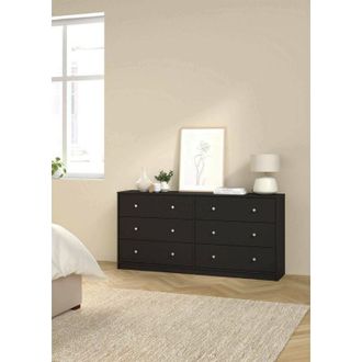 Dmora Aparador Janine, Buf&eacute; De Sal&oacute;n, Aparador De Sal&oacute;n, Despensa De Cocina, 143x30 H68 Cm, Negro - Dmora