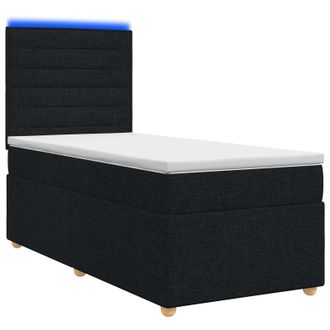 vidaXL Letto Box Spring Con Materasso Nero 80 X 200 Cm Tessuto Vidaxl