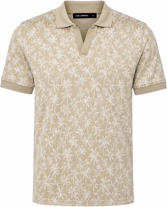 Karl Lagerfeld Polo Shirts - Heren - Polos - Beige - M - Katoen - Tops