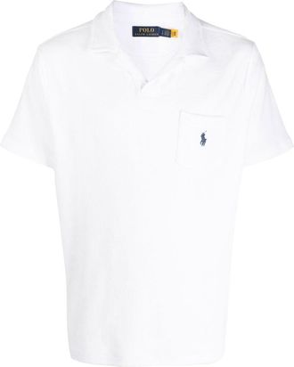 Polo Ralph Lauren Polo Pony shortsleeved polo shirt - men - Cotton/Recycled Polyester - L - White