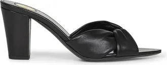 Saint Laurent Heeled Mules, female, Black, Size: 9 1/2 US Franciane Mule