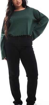 Only ONLY Curve slim jeans in washed black