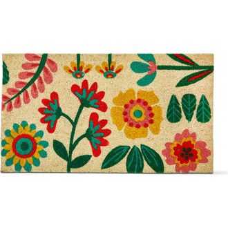 Tag Retro Bloom Non-Slip Coir Doormat Multi 30 x 17 x 1 in in Multicolored at Nordstrom, Size Medium