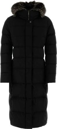 Moorer Piumino con bordo in pelliccia - Nero