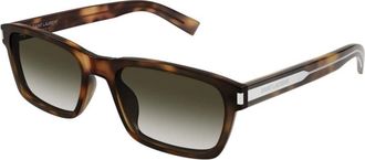 Saint Laurent Brown Rectangular Mens Sunglasses SL 662 002 57