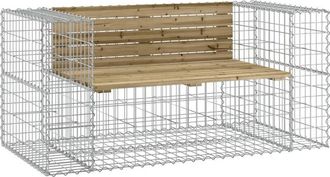 vidaXL Vidaxl - Garden Bench Gabion Design 143x71x65.5 cm Impregnated Wood Pine