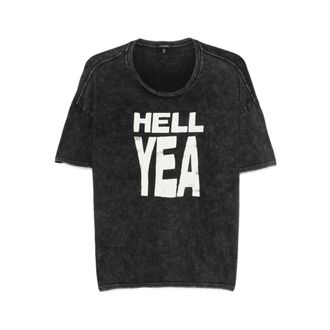 R13 T-Shirts, male, Gray, Size: XL Round Neck Graphic T-shirt