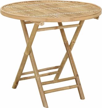 vidaXL Mesa De Jard&iacute;n Natural 80 X 70 Cm Bamb&uacute; Vidaxl