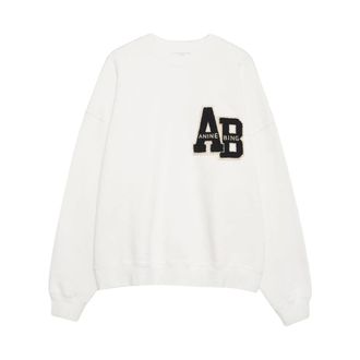 Anine Bing Dames, Sweatshirts & Hoodies, Wit, Maat: XS Katoen
