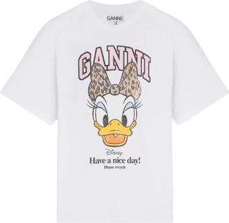 Ganni x Disney T-shirt met print - Wit