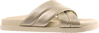 H&ouml;gl Bronze Tessa Metallic Leather Wedge Slippers